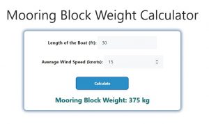 Mooring Block Weight Calculator