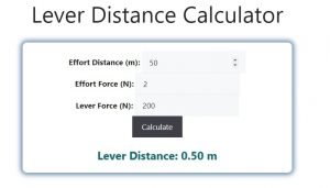 Lever Distance Calculator