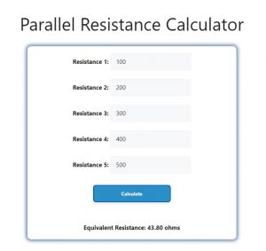 Parallel Resistance Calculator