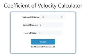 Coefficient of Velocity Calculator