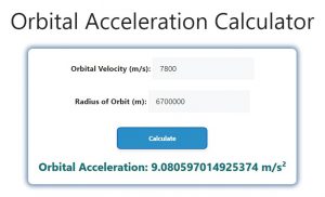 Orbital Acceleration Calculator