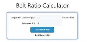 Belt Ratio Calculator