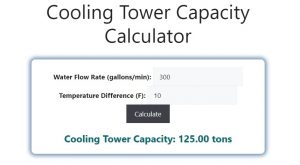 Cooling Tower Capacity Calculator