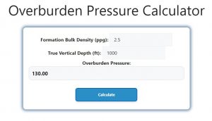 Overburden Pressure Calculator