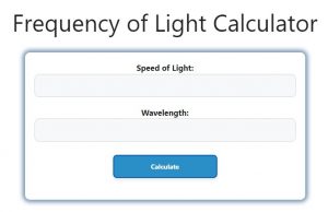 Frequency of Light Calculator