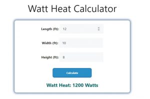 Watt Heat Calculator