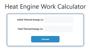 Heat Engine Work Calculator