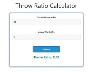 Throw Ratio Calculator