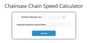 Chainsaw Chain Speed Calculator