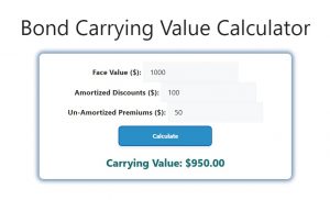 Bond Carrying Value Calculator