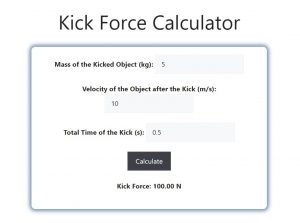 Kick Force Calculator