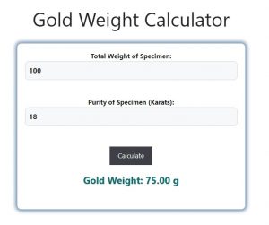 Gold Weight Calculator