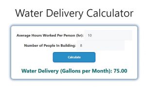 Water Delivery Calculator