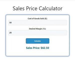 Sales Price Calculator