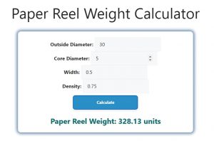 Paper Reel Weight Calculator