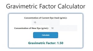 Gravimetric Factor Calculator