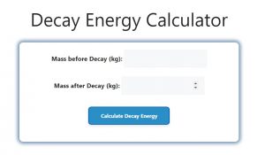 Decay Energy Calculator