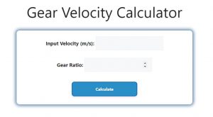 Gear Velocity Calculator