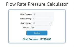 Flow Rate Pressure Calculator