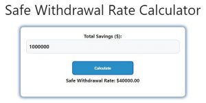 Safe Withdrawal Rate Calculator