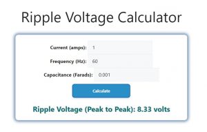 Ripple Voltage Calculator