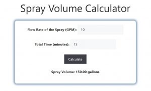 Spray Volume Calculator