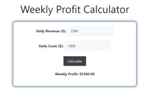 Weekly Profit Calculator