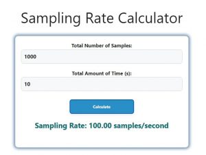 Sampling Rate Calculator