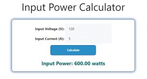 Input Power Calculator