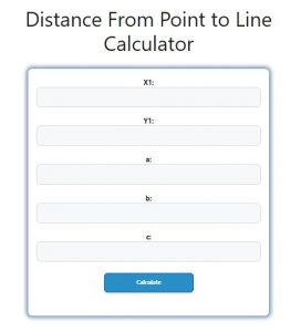 Distance From Point to Line Calculator