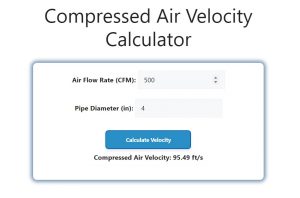 Compressed Air Velocity Calculator