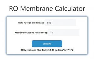 RO Membrane Calculator