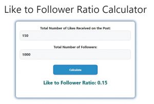 Like to Follower Ratio Calculator