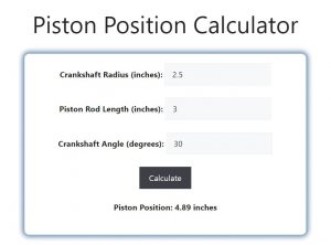 Piston Position Calculator