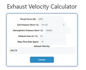 Exhaust Velocity Calculator