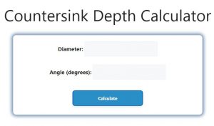 Countersink Depth Calculator