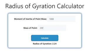 Radius of Gyration Calculator