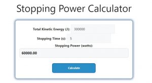 Stopping Power Calculator