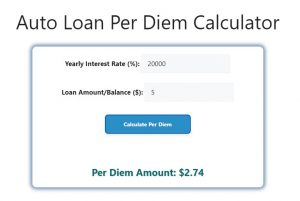 Auto Loan Per Diem Calculator