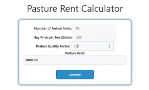 Pasture Rent Calculator