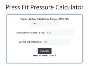 Press Fit Pressure Calculator