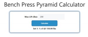 Bench Press Pyramid Calculator