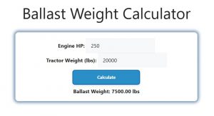 Ballast Weight Calculator