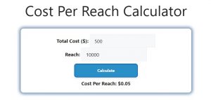 Cost Per Reach Calculator