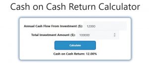 Cash on Cash Return Calculator