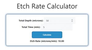 Etch Rate Calculator