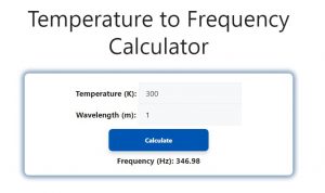 Temperature to Frequency Calculator