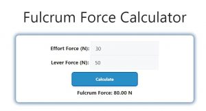 Fulcrum Force Calculator