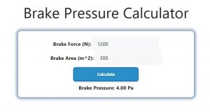 Brake Pressure Calculator