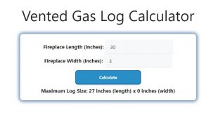 Vented Gas Log Calculator